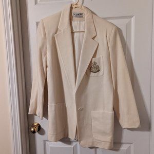 Women's winter white blazer, wool, size 10
